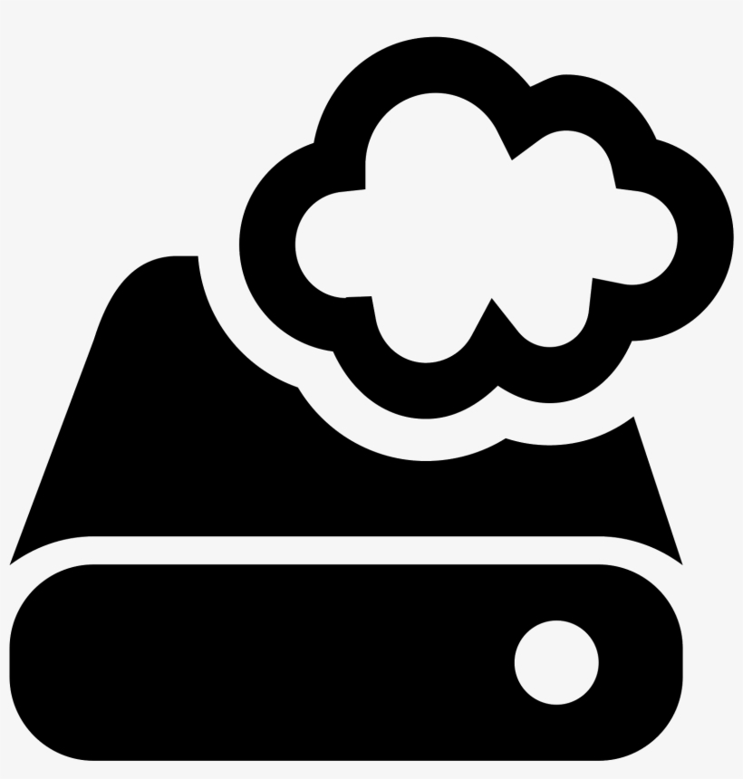 This Icon Is A Rectangular Shape Meant To Represent - Cloud Storage Icon Png Black, transparent png download