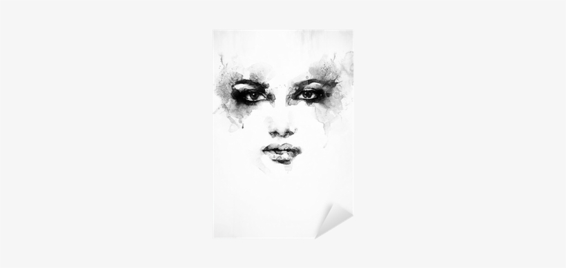 Beautiful Woman Face - Black And White Print Images Faces, transparent png download