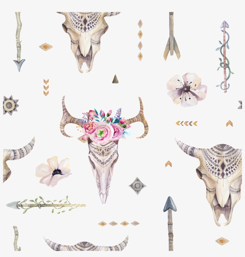 Bull Head Specimen Transparent Decorative - Cow Skull, transparent png download