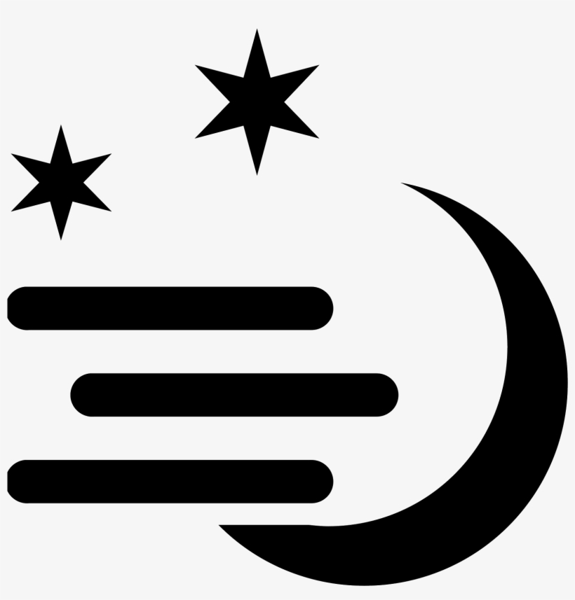 Noche Con Niebla Icon - Star Silhouette Vector, transparent png download