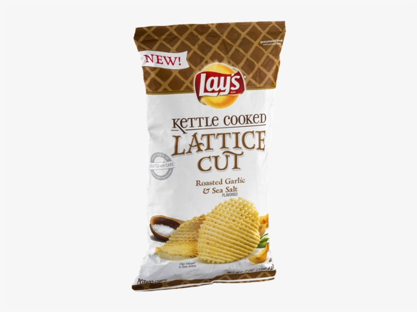 Lay's® Kettle Cooked Lattice Cut Chips Roasted Garlic Lay's Kettle