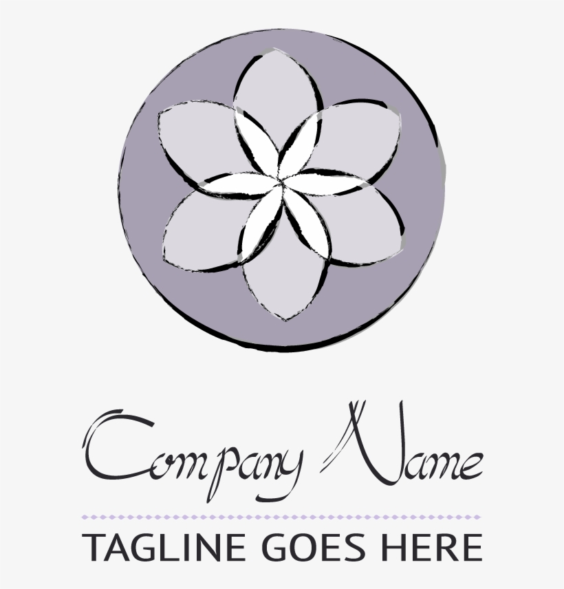 Purple Petal Flower Logo Design - Christmas Day, transparent png download