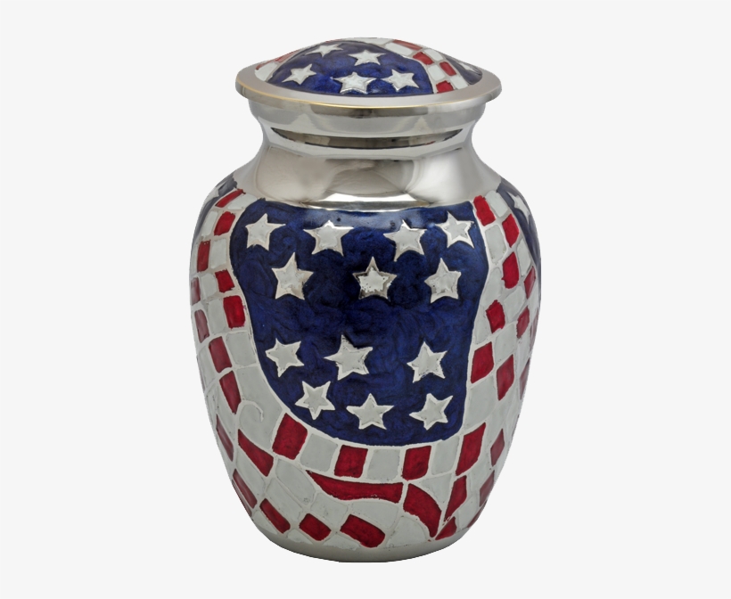 American Flag Urn- Medium Or Sharing Size - Cremation Urn: American Flag 6" Medium Size, transparent png download