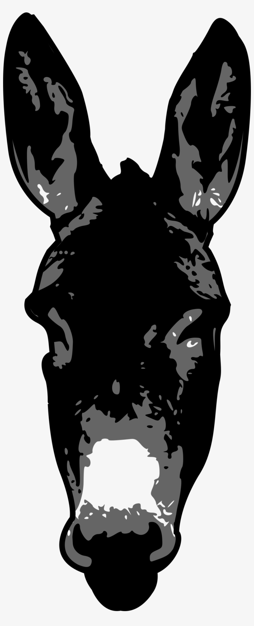 Big Image - Donkey Head Silhouette, transparent png download