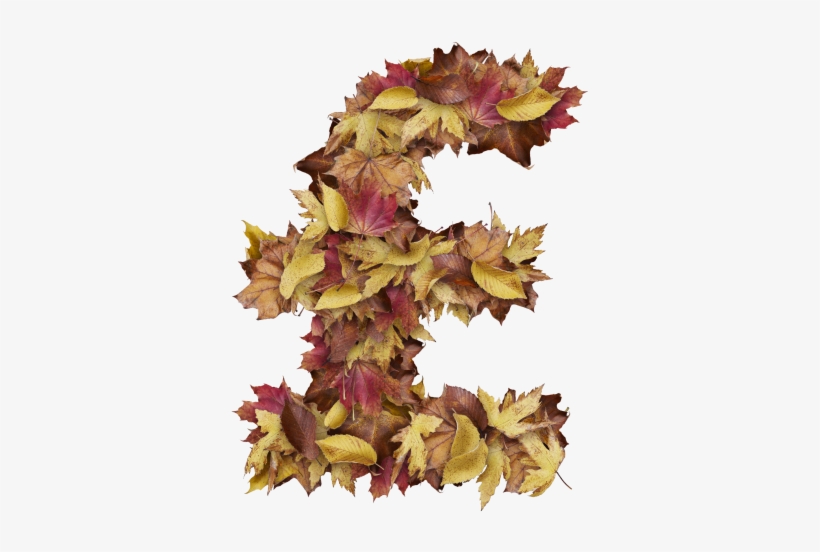 Pound Symbol With Dry Leaves - Pound Sign, transparent png download