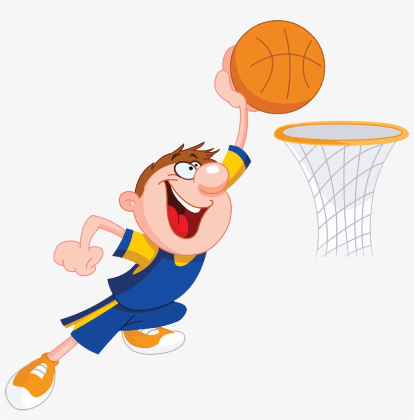 Png Free Stock Cartoon Slam Dunk Clip Art Transprent - Basketball Kid, transparent png download
