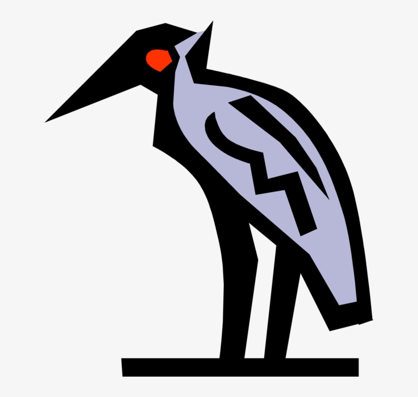 Vector Illustration Of Ancient Egyptian Tropical Bird - Illustration, transparent png download
