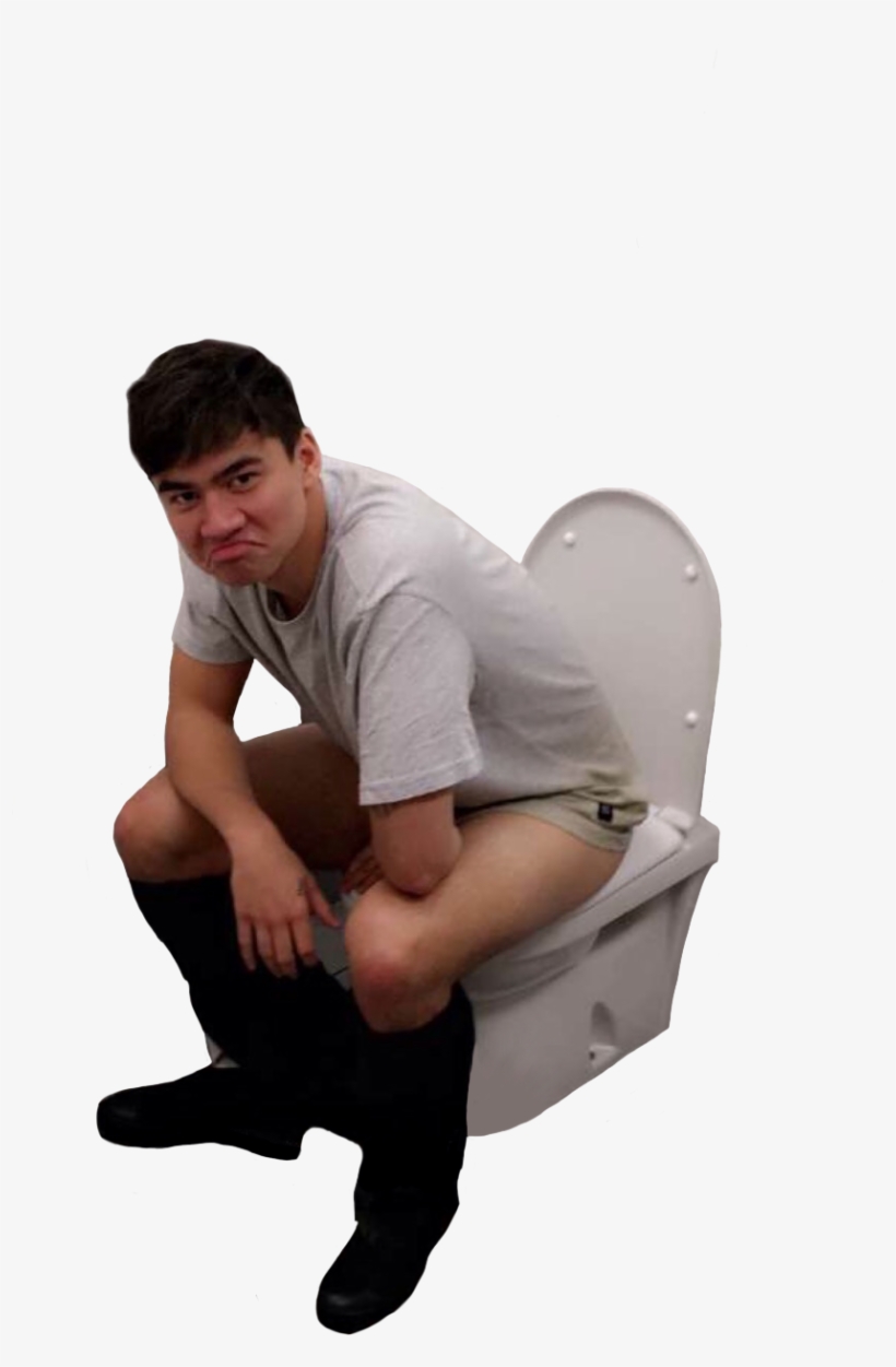 “ “transparent Calum Hood On A Toilet - Sitting On Toilet Transparent, transparent png download