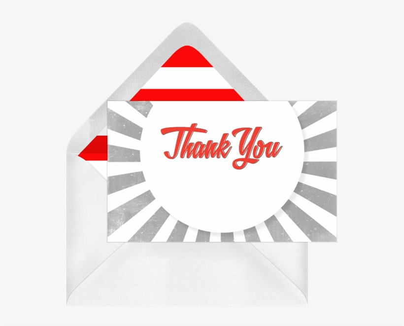 Open House Rays Thank You Note - Graphic Design, transparent png download