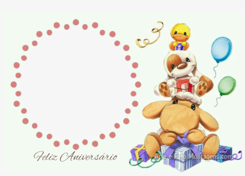 Montagem Para Fotos - Bichos Fofos De Aniversario, transparent png download
