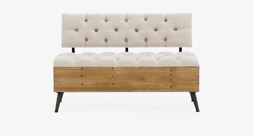 Image For Brown And Beige Storage Bench From Brault - Studio Couch, transparent png download