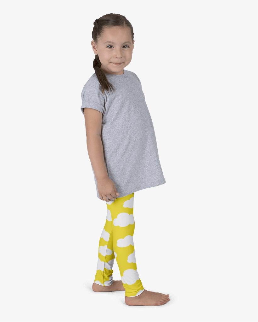 Sunny Skies Kid's Leggings - Leggings Kids Mockup, transparent png download