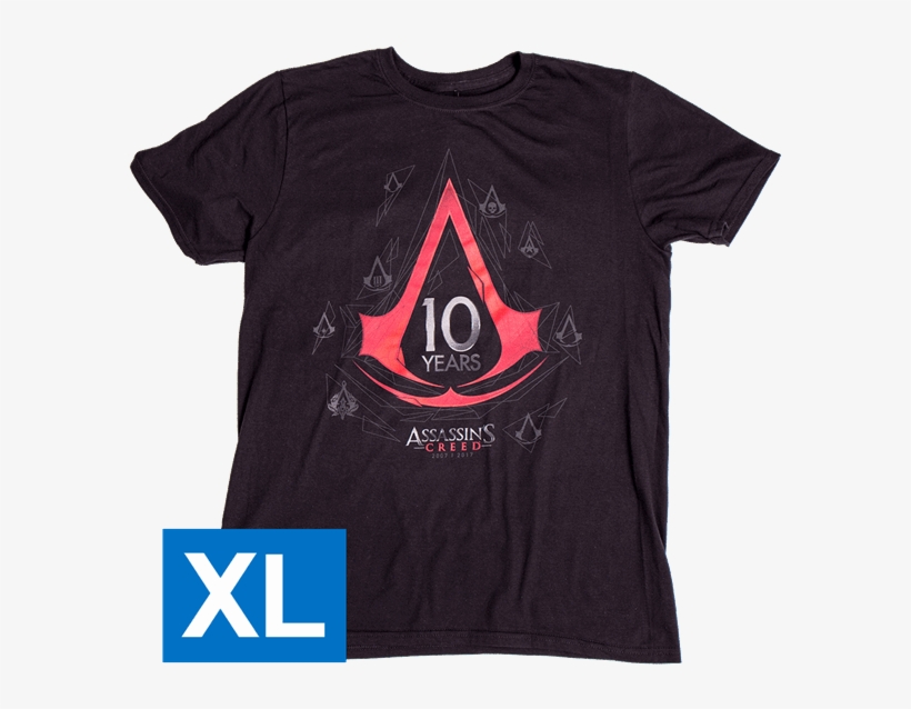 10th Anniversary Band Men's T-shirt - Assassins Creed Black Flag Villain, transparent png download
