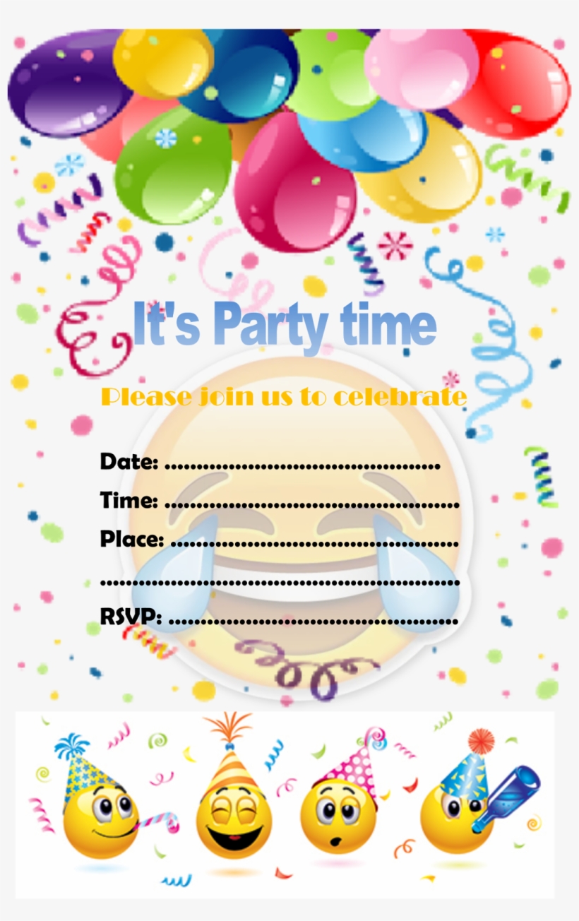 Invitaciones De Emoji - Happy Birthday Wishes, transparent png download
