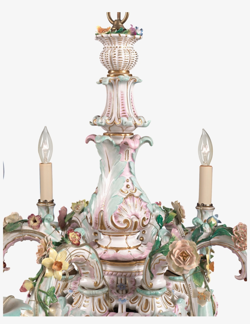 Meissen Porcelain 6-light Chandelier - Lampshade, transparent png download