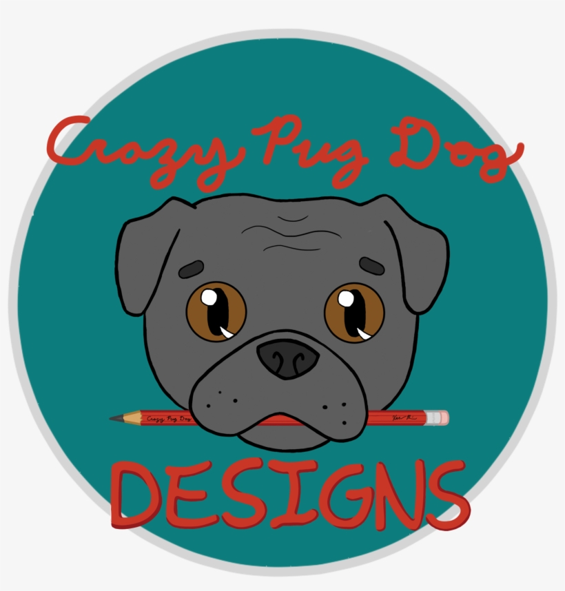Crazy Pug Dog Designs Crazy Pug Dog Designs Logo - Pug, transparent png download