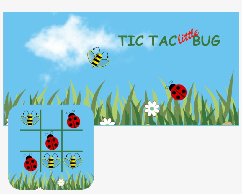 Tic Tac Little Bug Puzzle Is A Classical Puzzle Game - Illustration, transparent png download