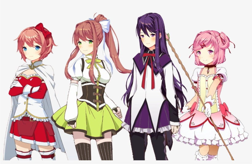 Doki Doki Magica Quartet - Doki Doki Literature Club Hell, transparent png download