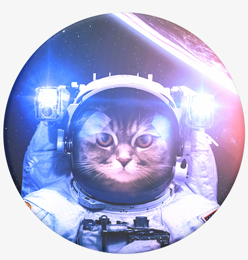 Catstronaut - Cat In Space Popsocket, transparent png download