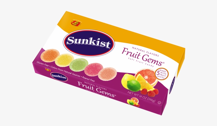 Jelly Belly Sunkist Box - Jelly Belly Sunkist Fruit Gems Box - 14 Oz, transparent png download