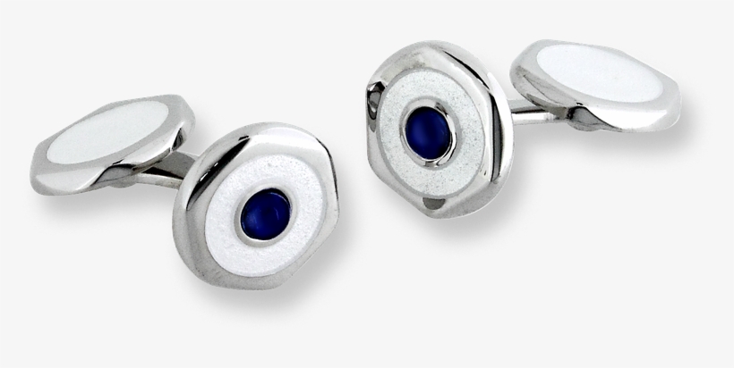 Nicole Barr Designs Sterling Silver Hexagon Elbow Cufflinks-white - Earrings, transparent png download