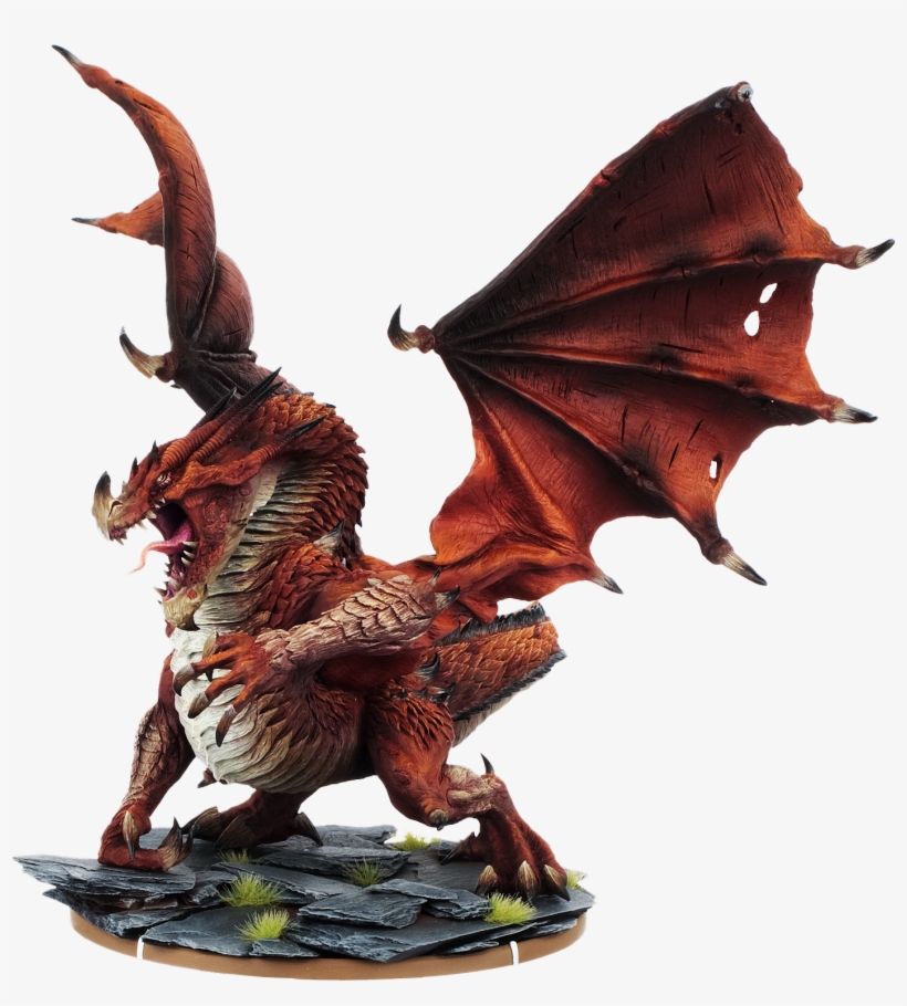 Angrislaug, Draiggoch Of Eryri - Huge Resin Dragon Miniature, transparent png download