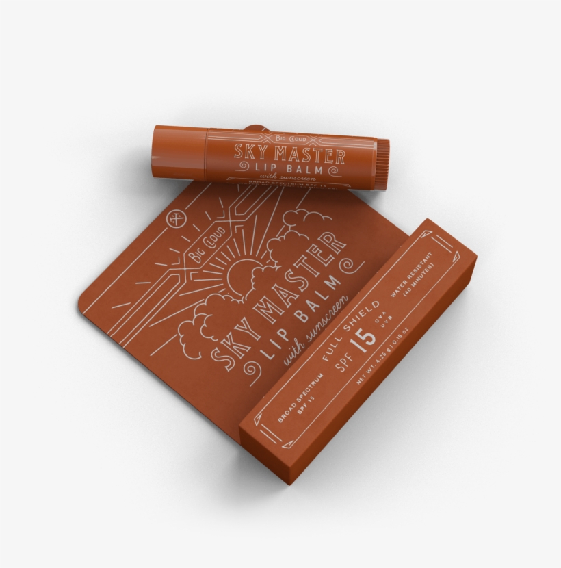 Big Cloud Sky Master Mint Leaf Lip Balm With Sunscreen - Silver, transparent png download