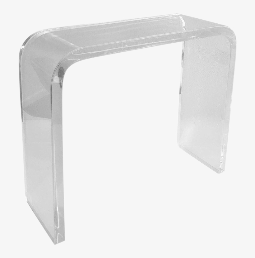 Exceptional Clear Lucite Waterfall Console Table By - Charles Hollis Jones, transparent png download