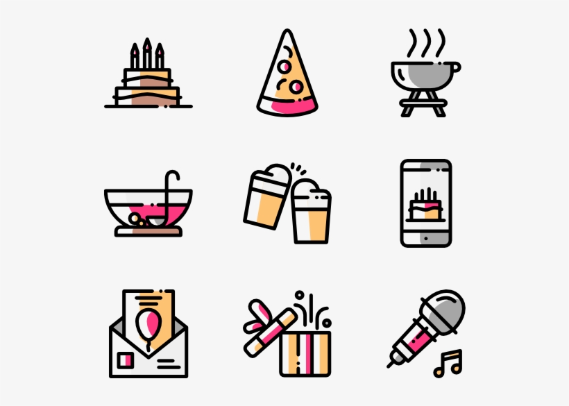 Birthday - Icons Set It Transparent, transparent png download