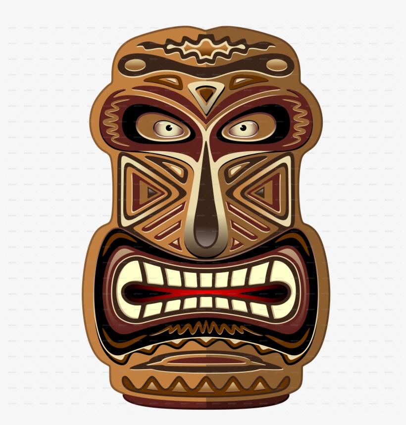 Clip Art Library Aztec Vector Totem - African Mask Transparent Background, transparent png download