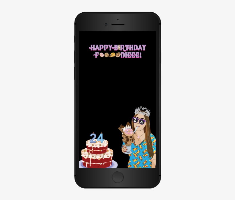 Foooodieee Birthday Filter - Smartphone, transparent png download