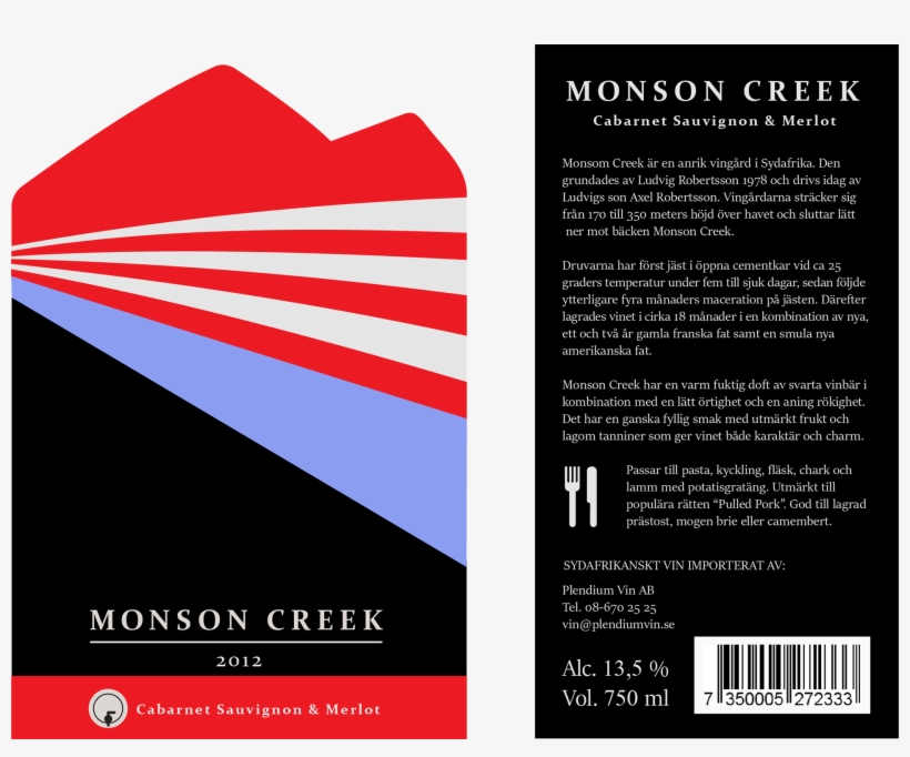 The Brief Was To Do A Wine Label For A Youthful South - Graphic Design, transparent png download