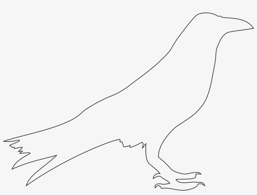Dove Outline 17, Buy Clip Art - Outline Picture Of Crow, transparent png download