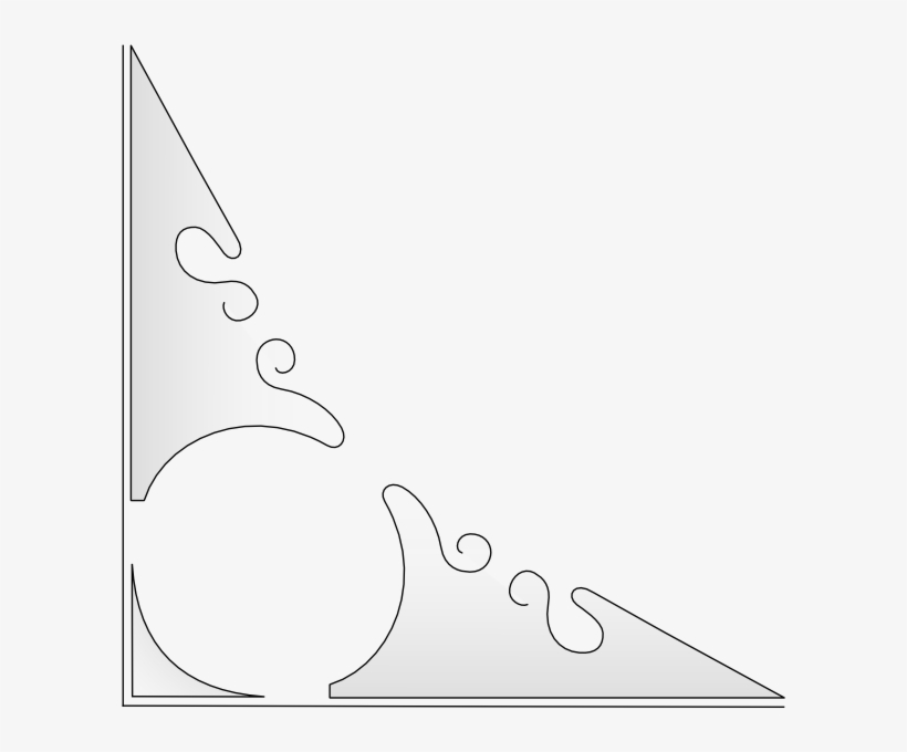 Corner Flourish Png Vector - Top And Bottom Left Corner Tribal, transparent png download