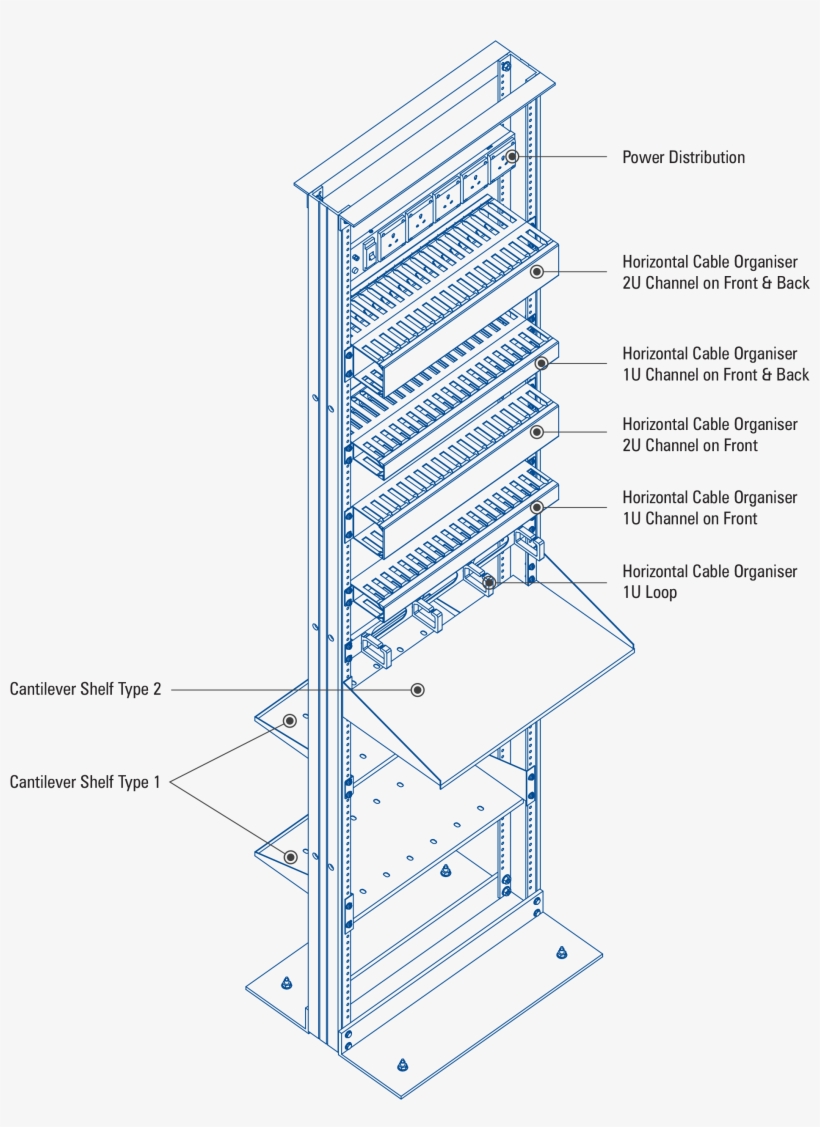 Rack Stabilising Kit Vertical Cable Organisor Loop - Home Cinema, transparent png download