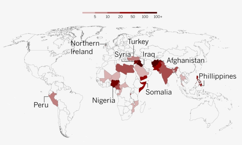 Days Of Attacks Terror S Daily Reality Los Angeles - Map, transparent png download