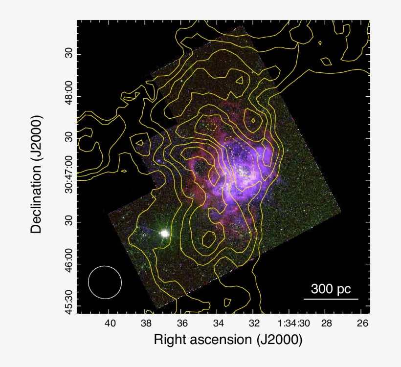 Composite Image Of Ngc 604 Taken With The Hst Wide-field - Wide Field And Planetary Camera 2, transparent png download