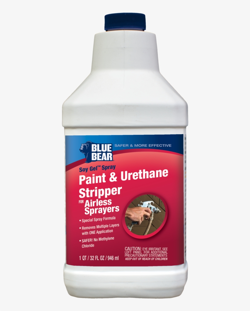 Paint & Urethane Stripper For Airless Sprayers Franmar - Blue Bear 500mr Mastic Remover For Concrete Quart, transparent png download