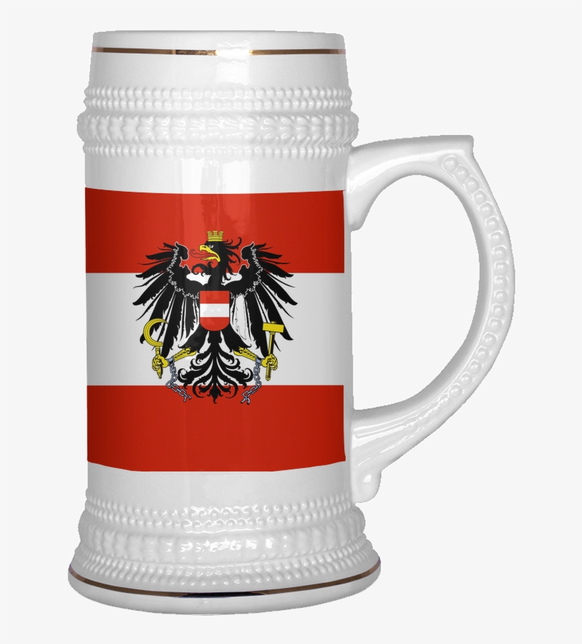 Austrian Coat Of Arms 22oz Beer Stein - Austrian Flag Shower Curtain, transparent png download