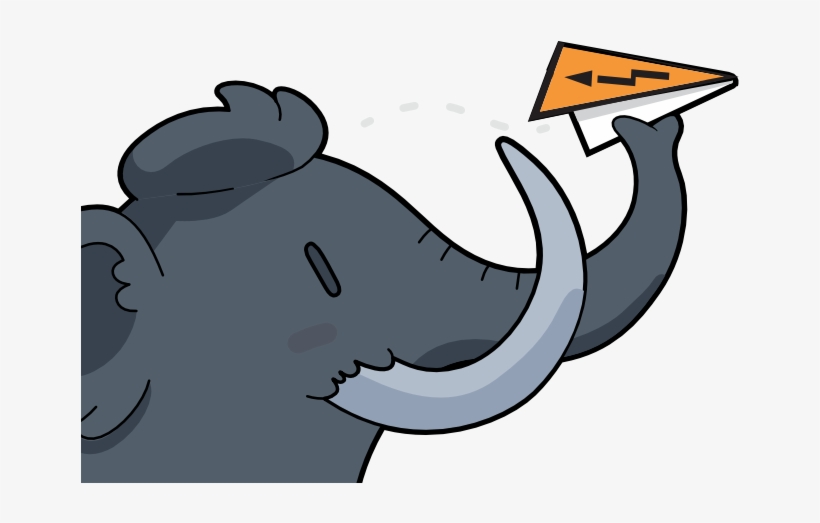 Mastodon Software's Illustration Of An Elephant Throwing - Airplane, transparent png download