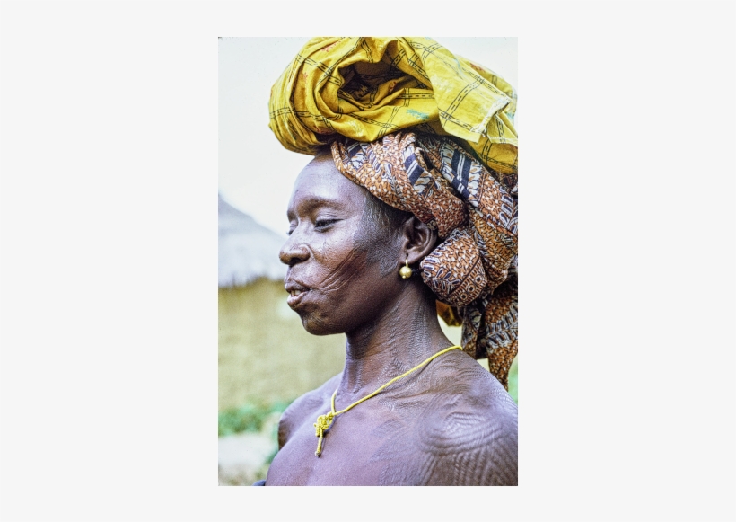 Portrait Of Woman With Face And Shoulder Scarification, - Statue, transparent png download