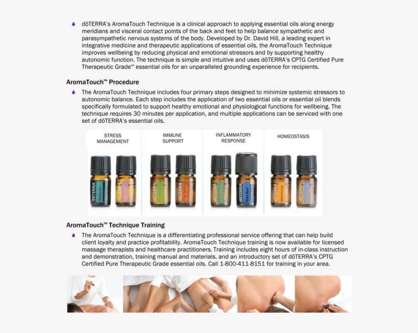 Doterra Aromatouch Flyer - Aromatouch Technique, transparent png download