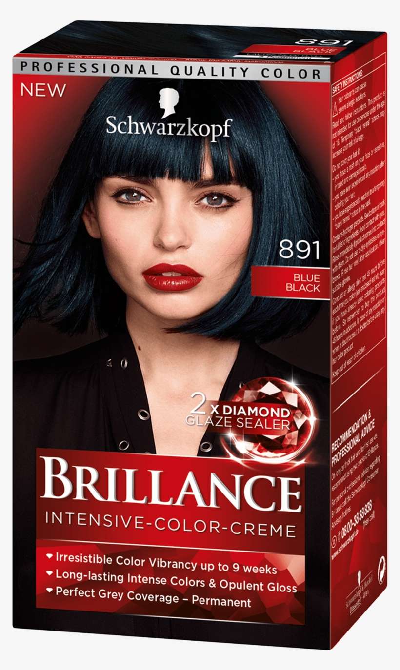 Brillance Com Intensive Color Creme 891 Blue Black - Иссиня Черная Краска Для Волос, transparent png download