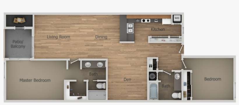 With Den - Aztec Springs Apartments, transparent png download