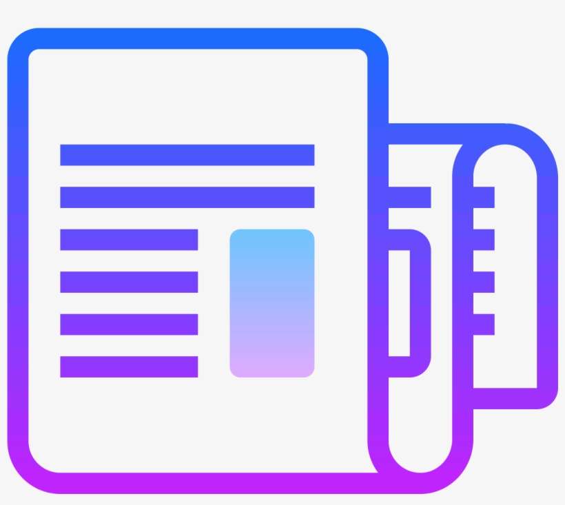 It Square With The Back End Folded Over Twice - News Icon, transparent png download