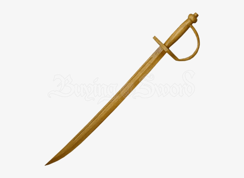 Wooden Pirate Sword - Wooden Cutlass, transparent png download