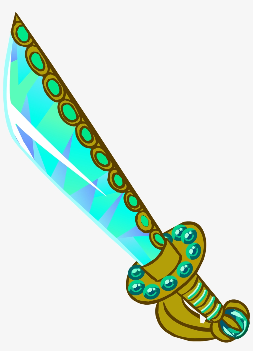 Jeweled Cutlass - Club Penguin Sword, transparent png download