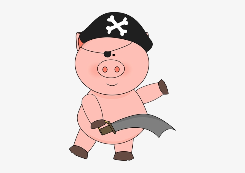 Pig Pirate With A Sword - Pig With Eye Patch, transparent png download