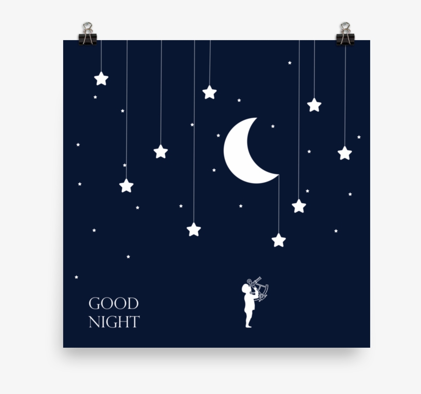 Kids Good Night Stars Sextant Poster - Child, transparent png download