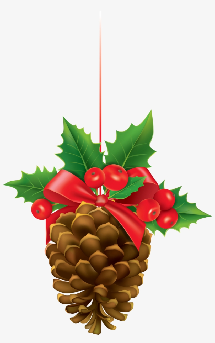 Pine Cone Cartoon Pencil And In Color - Christmas Pine Cone Clipart, transparent png download
